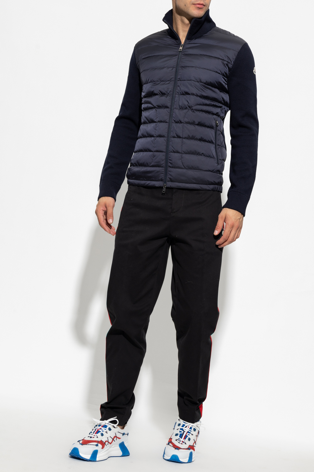 Moncler cardigan best sale dark blue